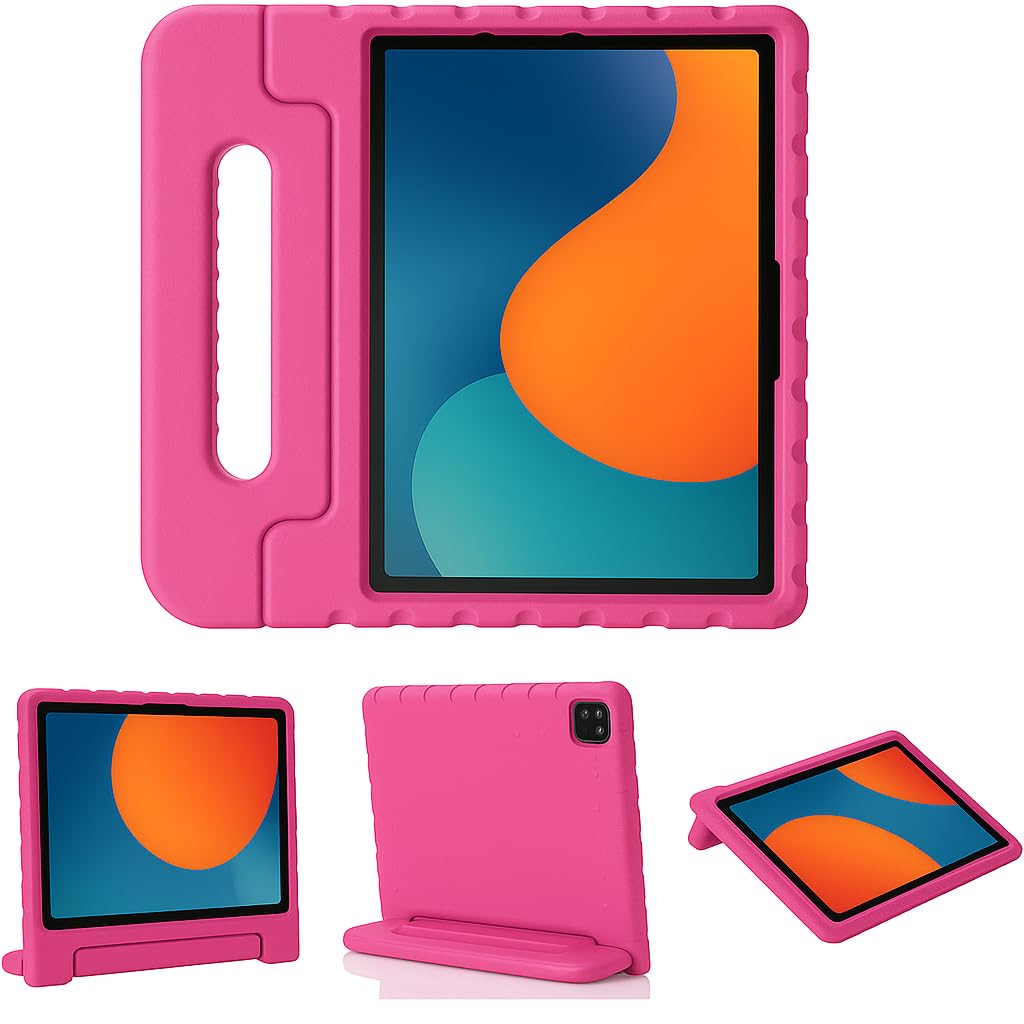 Kids Protective EVA Foam Case for iPad A16 11th Generation 2025 //10th Generation 2022, Pink Shock-Absorbing Cover with Stand, Compatible with 10.9 inch -11 inch iPad