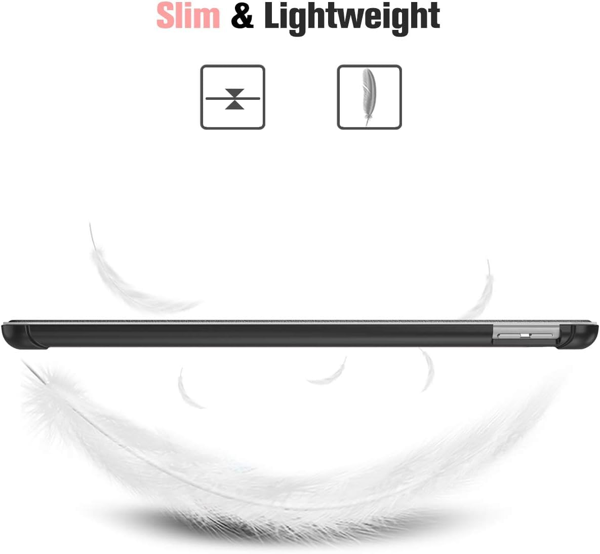 DV Case for iPad Air 3 (10.5-Inch 2019, 3rd Generation) and iPad Pro 10.5, DV Slim Tablet Cover with Soft TPU Back, Auto Wake/Sleep (Black)