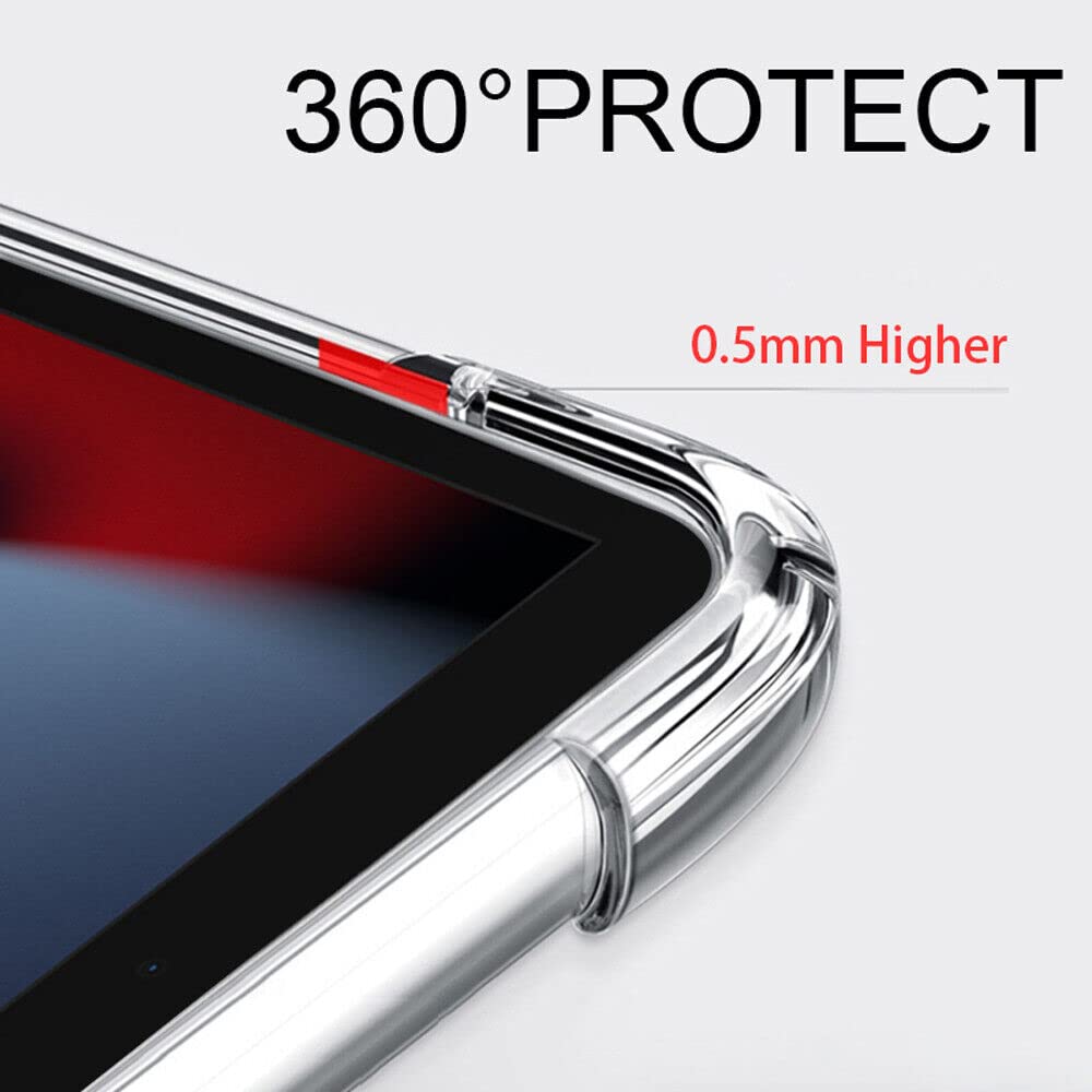 (DV) iPad 2ND 3RD 4TH Generation Bumper Gel Case Soft TPU Transparent Clear Back Cover Shockproof Drop Protection Ultra Slim Scratch Resistant Case Cover For iPad 2 3 4