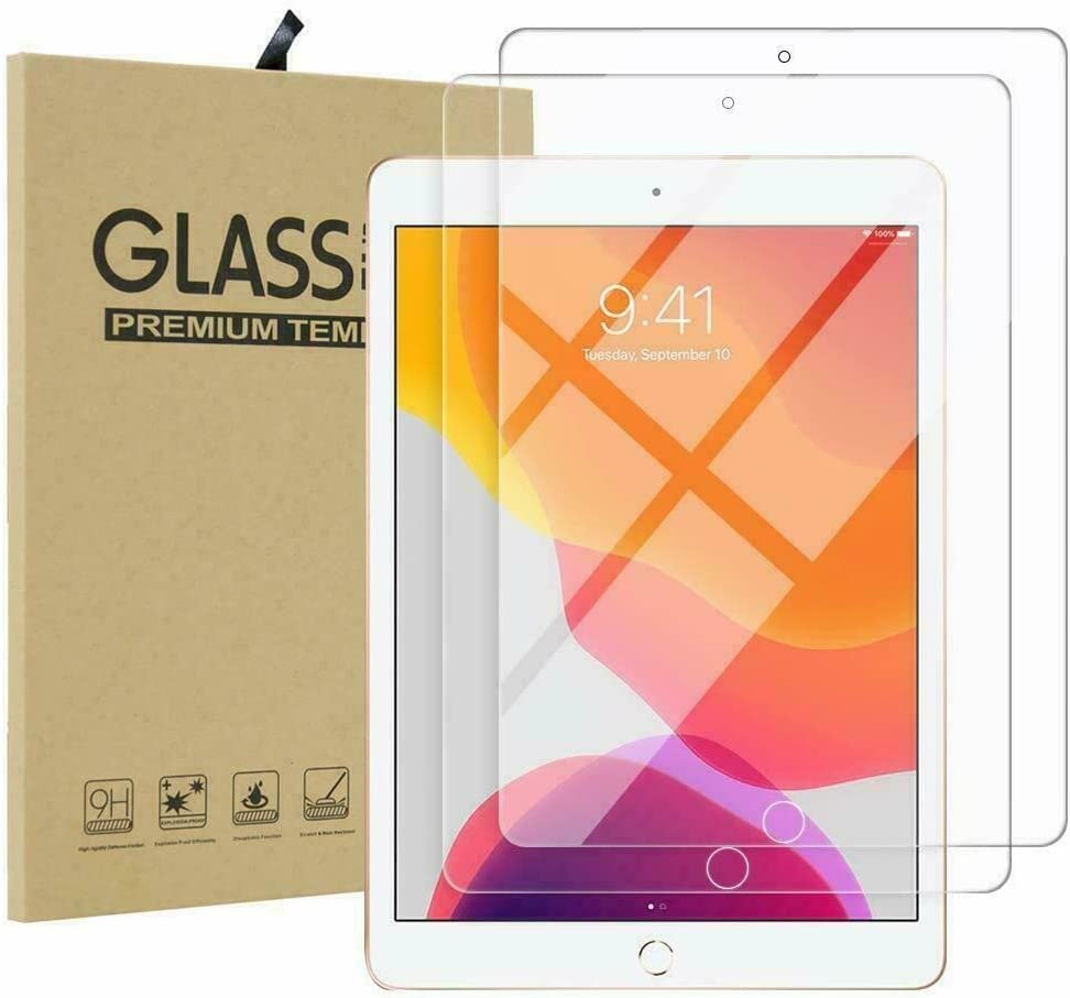 DV 2 Pack iPad 10.2" 2021 2020 2019 GLASS Screen Protector, Tempered Glass Screen Protector [9H Hardness] [Crystal Clarity] [Scratch-Resistant] [No-Bubble] for iPad 10.2" 9th 8th 7th Generation