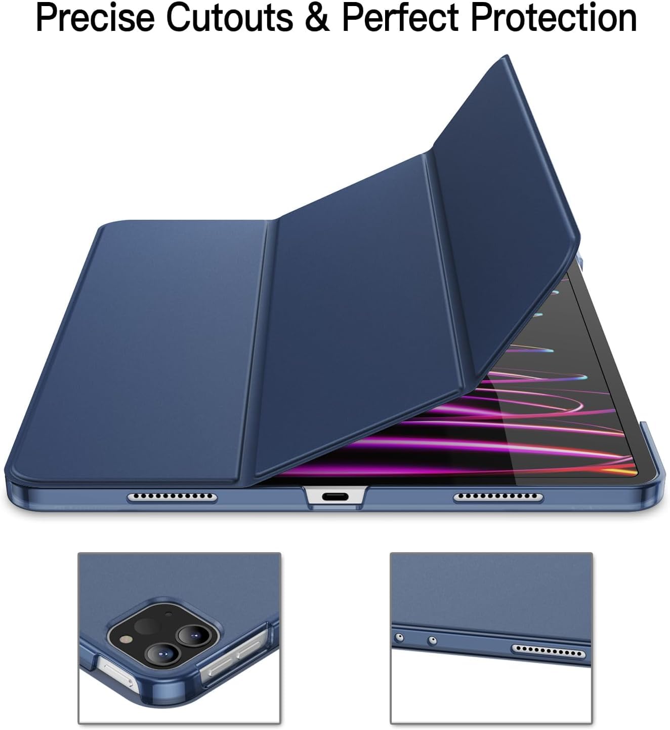 Selling United Case for iPad Pro 12.9-Inch (6th/5th Generation, 2022/2021 Model), Slim Stand Hard Back Shell Smart Cover with Auto Wake/Sleep