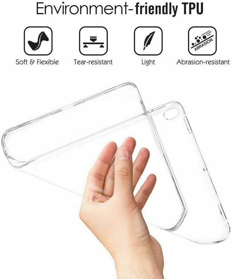 Clear Soft Silicone Gel Case For iPad Mini, Mini 4 & 5 (7.9 inches) Back Cover, Transparent Lightweight Shockproof 7.9” Slim TPU Bumper Case