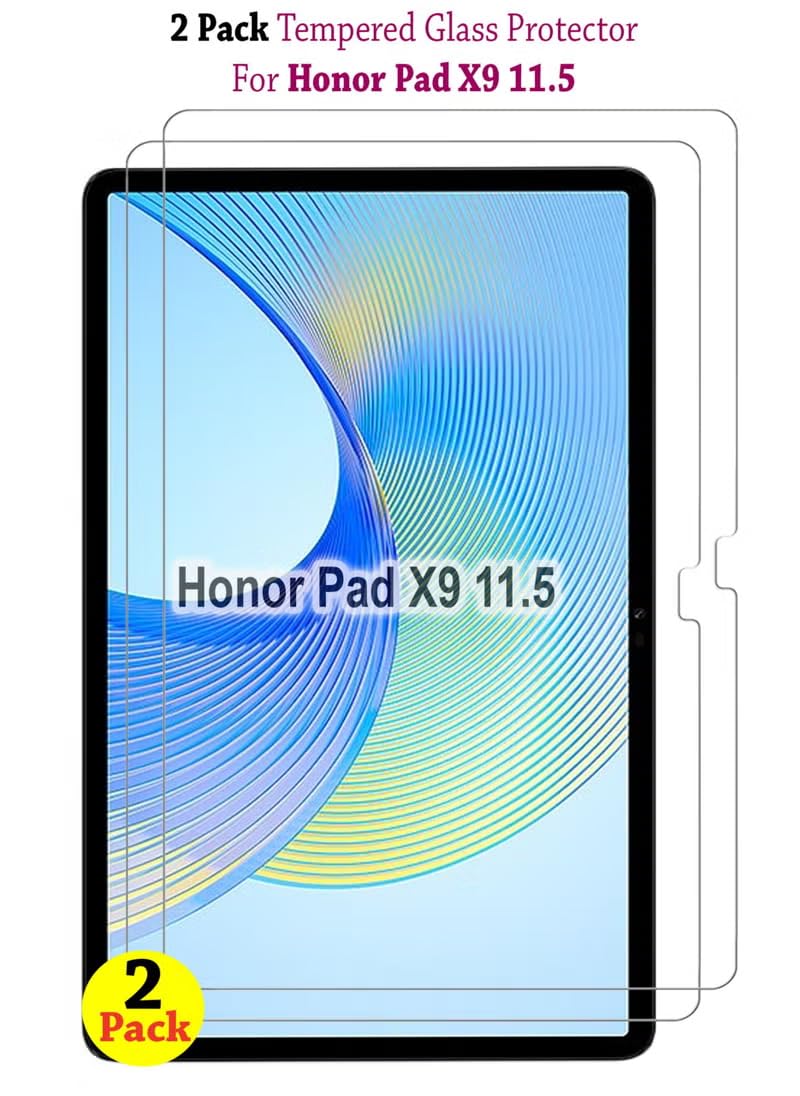 selling united (SU) 2 Pack Tempered Glass Screen Protectors for Honor Pad X9 11.5 inch, 9H Hardness, HD Clarity, Scratch-Resistant, Fingerprint Compatible, Bubble Free