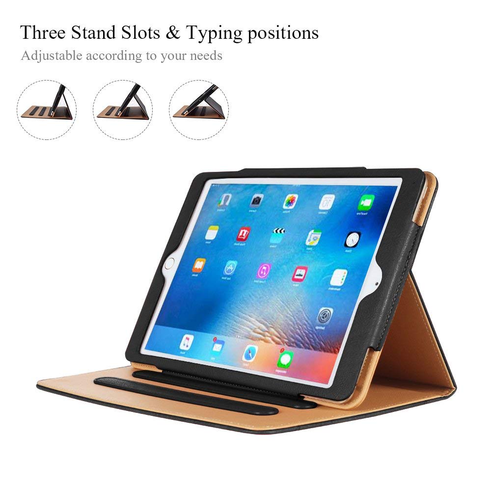 Genuine Tan Case For iPad Mini 2 3 (2013/2014) 7.9 inch, Full Protection Smart Leather Cover with Auto Wake/Sleep and Pocket for Notes