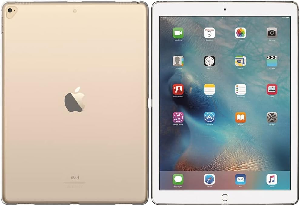 Clear Silicone Case for 2015/2017 iPad Pro 12.9 inches, Transparent, Flexible, Soft TPU Cover