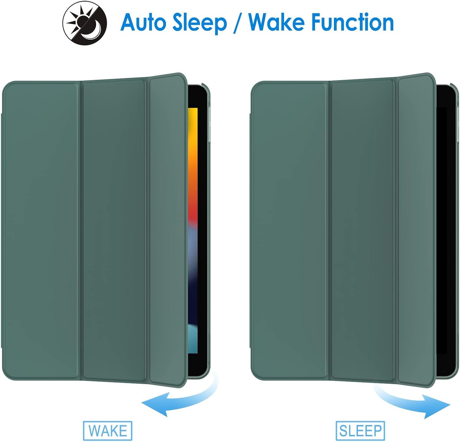 For Apple iPad 10.2 inch 9th/ 8th/ 7th Generation, Smart Magnetic Stand Case, Leather Cover with Magnetic Closure, Anti-Scratch and Lightweight Case (2021/2020/2019)