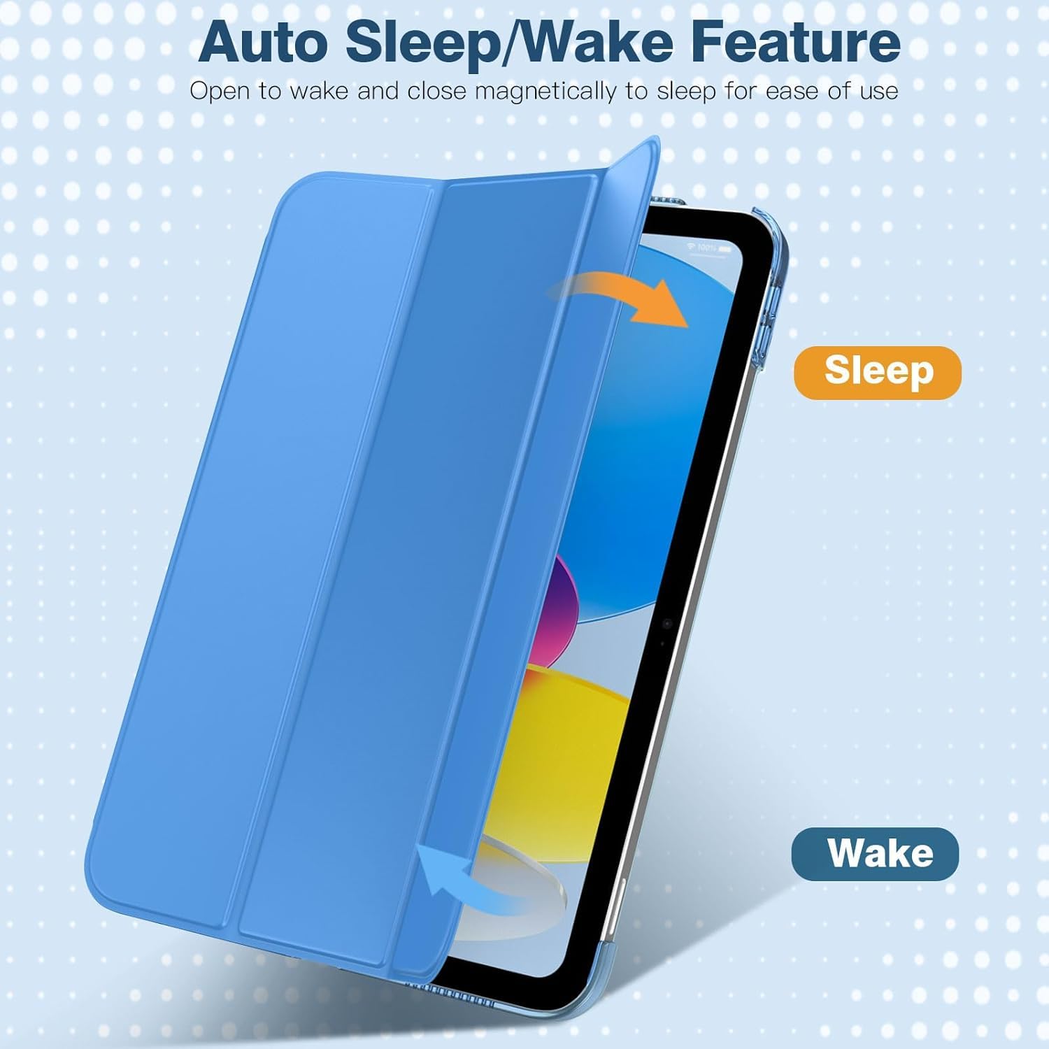 SU for A16 2025 11th / 10th Generation (2025/2022,11 inch/10.9 Inch), Slim Stand Hard PC Translucent Back Shell Smart Cover Case, Support Touch ID, Auto Wake/Sleep