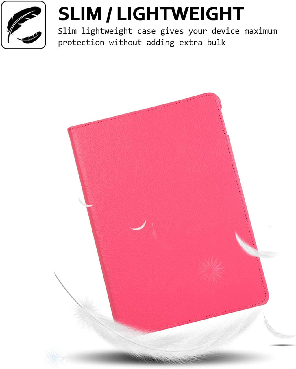 DV Rotating Case for iPad Pro 12.9 (2nd Gen) 2017 / iPad Pro 12.9 (1st Gen) 2015-360 Degree Rotating Stand Case with Smart Protective Cover Auto Sleep/Wake