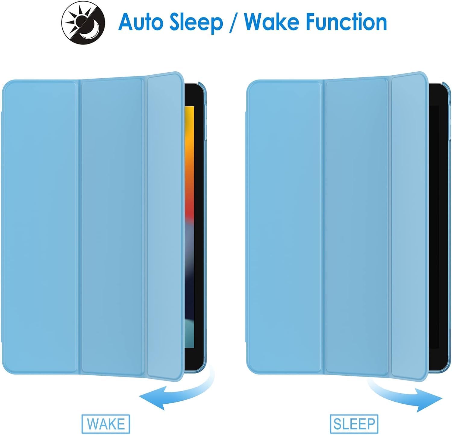 For Apple iPad 10.2 inch 9th/ 8th/ 7th Generation, Smart Magnetic Stand Case, Leather Cover with Magnetic Closure, Anti-Scratch and Lightweight Case (2021/2020/2019)