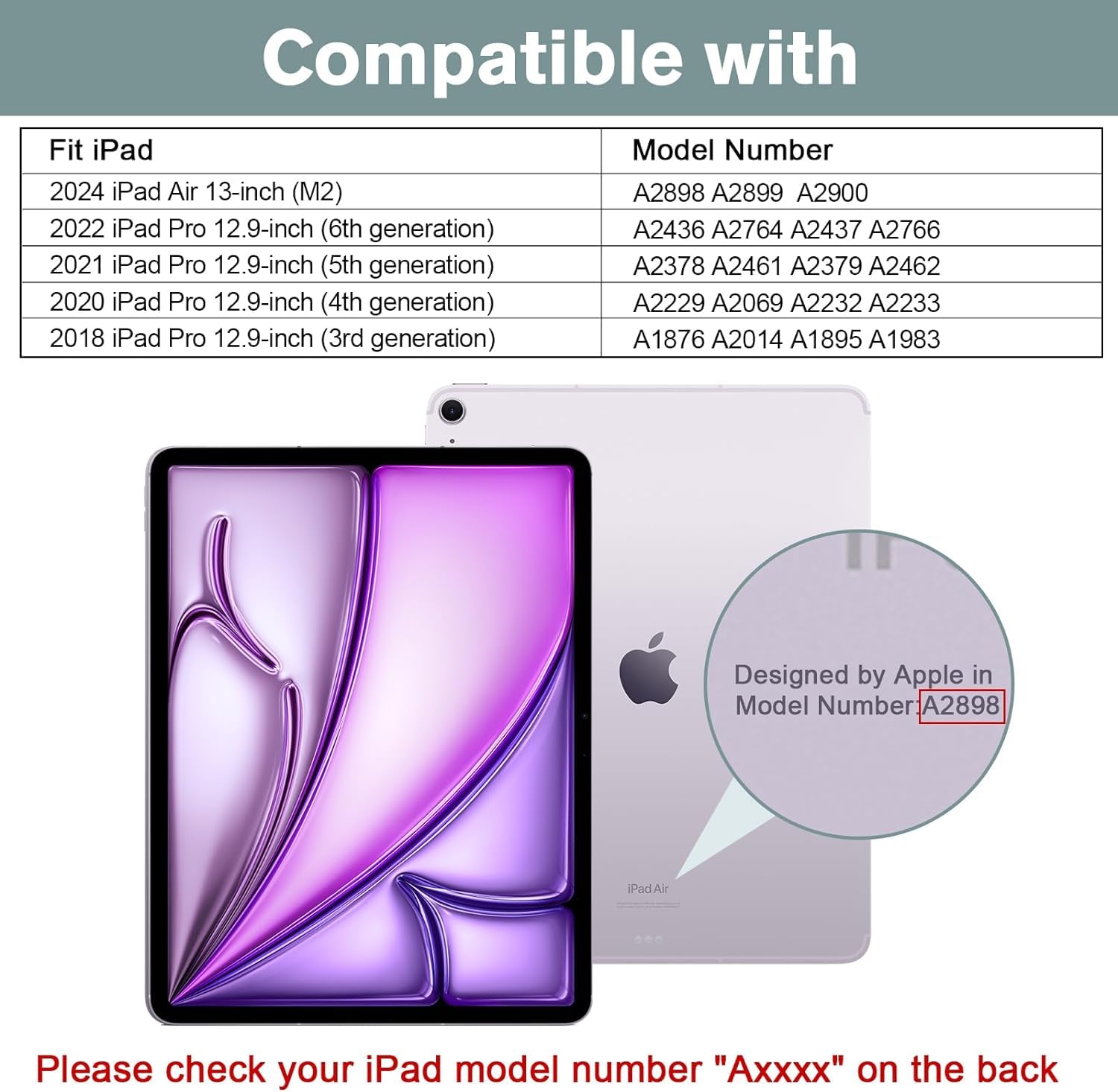 Selling United Case for iPad Pro 12.9-Inch (6th/5th Generation, 2022/2021 Model), Slim Stand Hard Back Shell Smart Cover with Auto Wake/Sleep