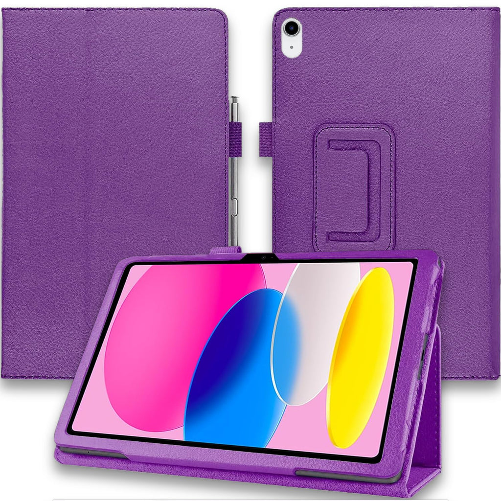 Selling United iPad 10th Gen Case PU Leather Pencil Holder Smart Cover Flip Stand Shockproof for Apple iPad 10th Gen 10.9 inch 2022, Support Touch ID, Auto Wake/Sleep