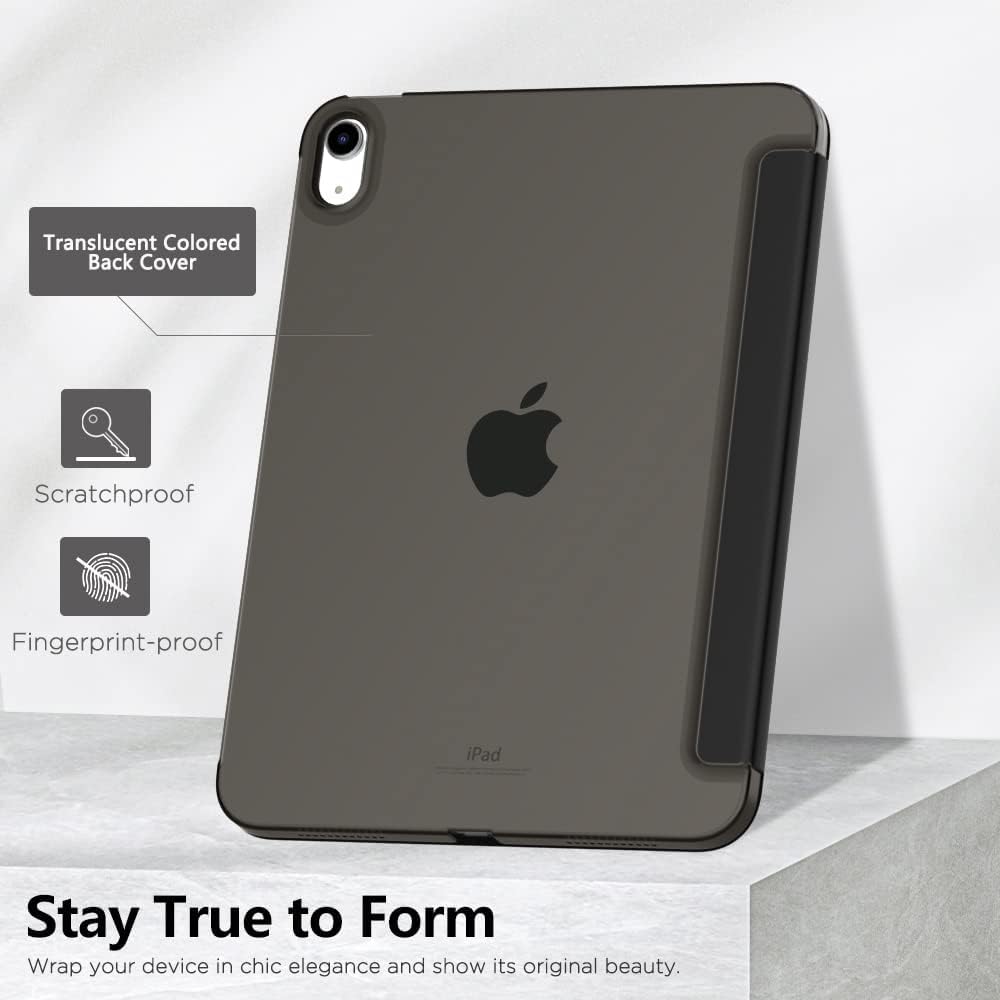 SU for A16 2025 11th / 10th Generation (2025/2022,11 inch/10.9 Inch), Slim Stand Hard PC Translucent Back Shell Smart Cover Case, Support Touch ID, Auto Wake/Sleep