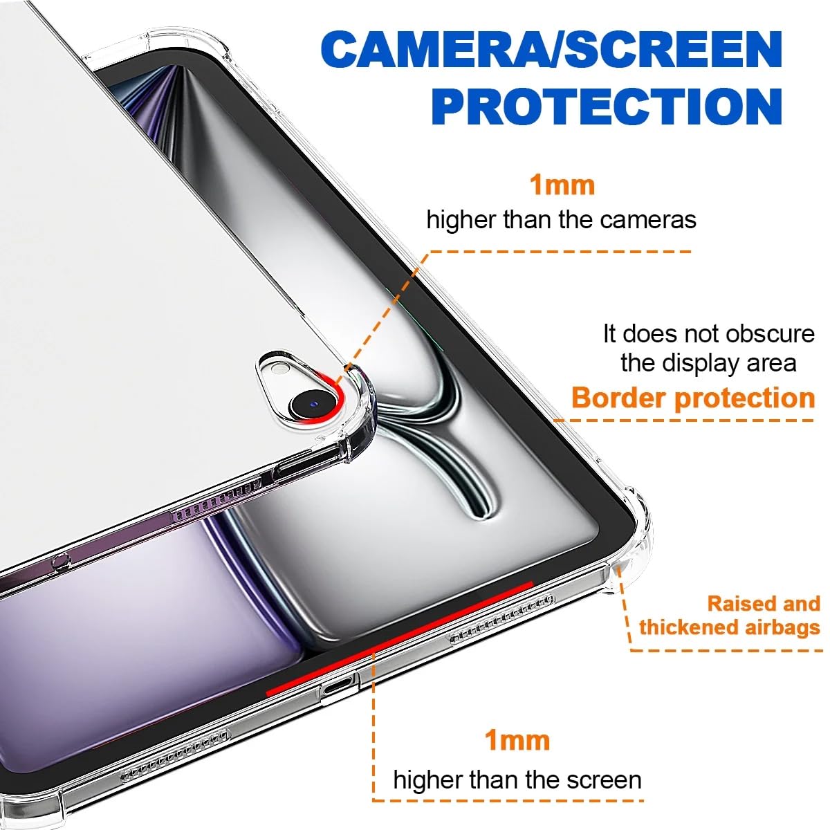 Case For Apple iPad Case Shockproof Crystal Thin Soft TPU Clear Bumper Cover