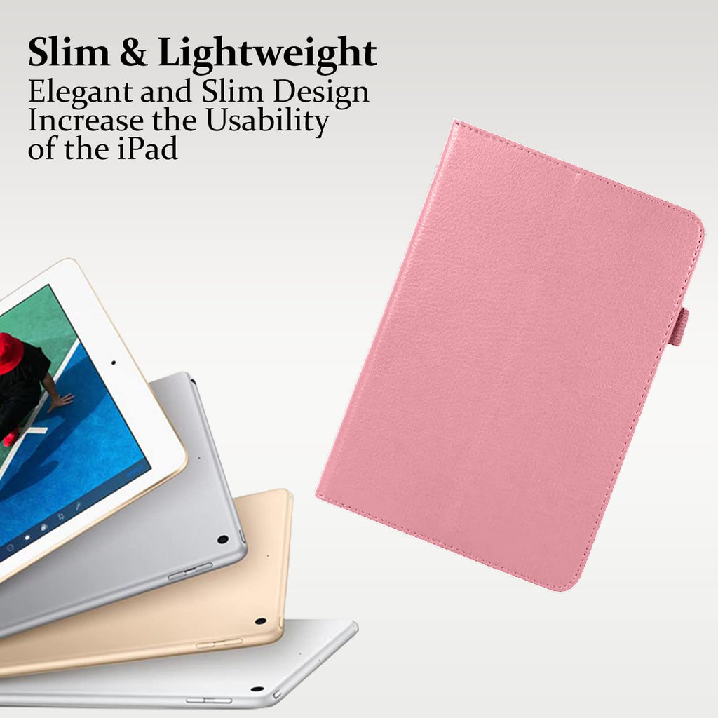 DV Flip Stand Case for iPad 10.2-inch 9th/8th/7th Generation, Premium PU Leather Cover with Pencil Holder and Magnetic Closure, Shockproof Folio Stand Case, Supports Auto Sleep/Wake
