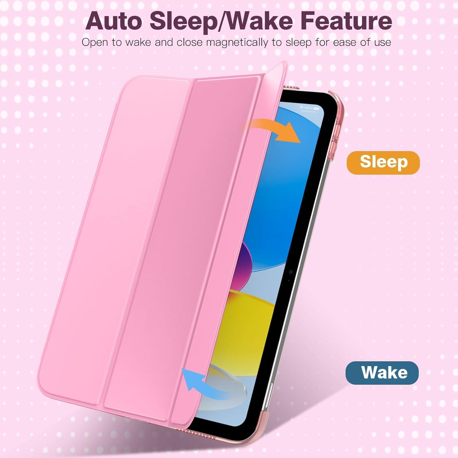 SU for A16 2025 11th / 10th Generation (2025/2022,11 inch/10.9 Inch), Slim Stand Hard PC Translucent Back Shell Smart Cover Case, Support Touch ID, Auto Wake/Sleep