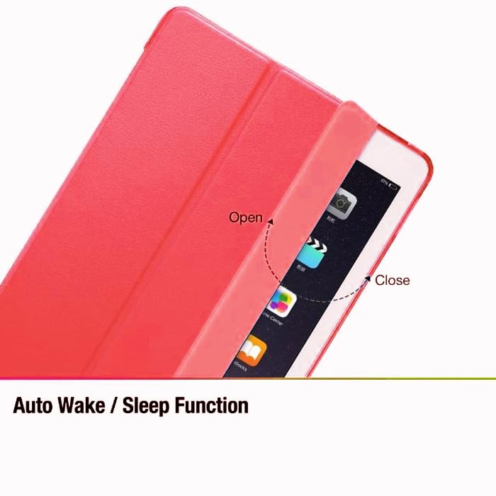 SU Case for iPad Pro 12.9 Case 2nd Generation 2017/1st Generation 2015(Model: A1584 A1652 A1670 A1671 A1821), Ultra Slim Lightweight Stand Smart Case with Translucent Frosted Back Cover