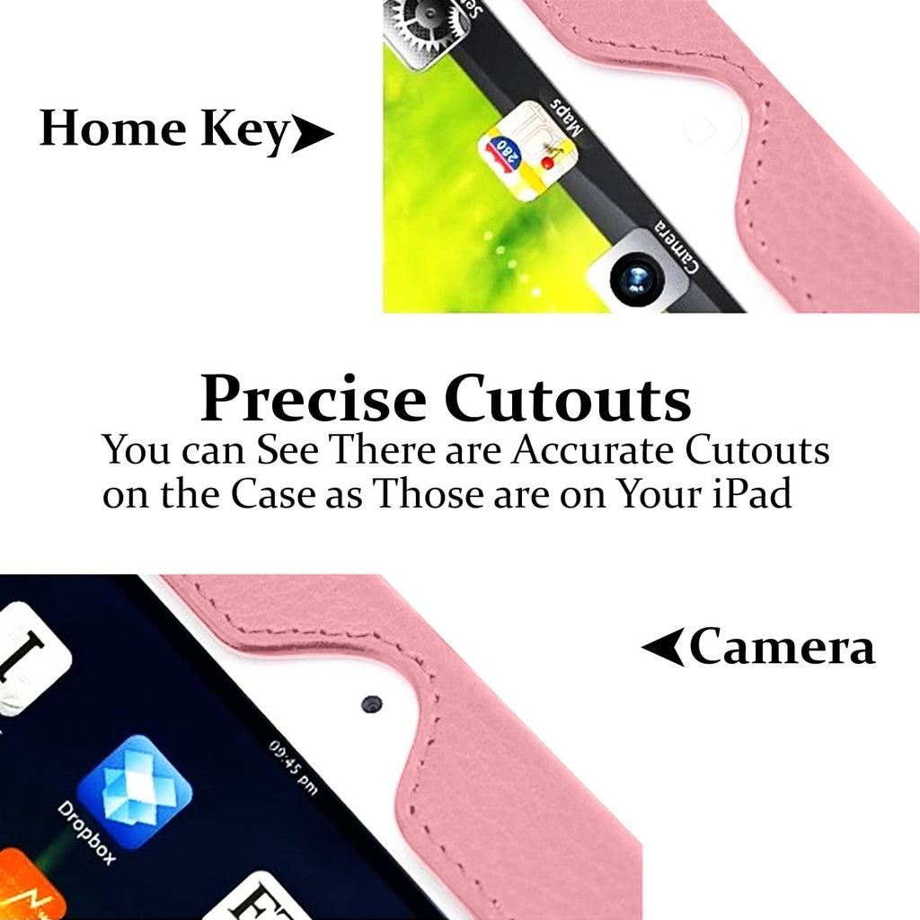 DV Smart Magnetic Stand Flip Case for 9.7'' iPad 6th 5th Generation, Magnetic Closure PU Leather Shockproof Cover, Pencil Holder, Fit Models A1954 / A1893 / A1823 / A1822 (2017/2018)