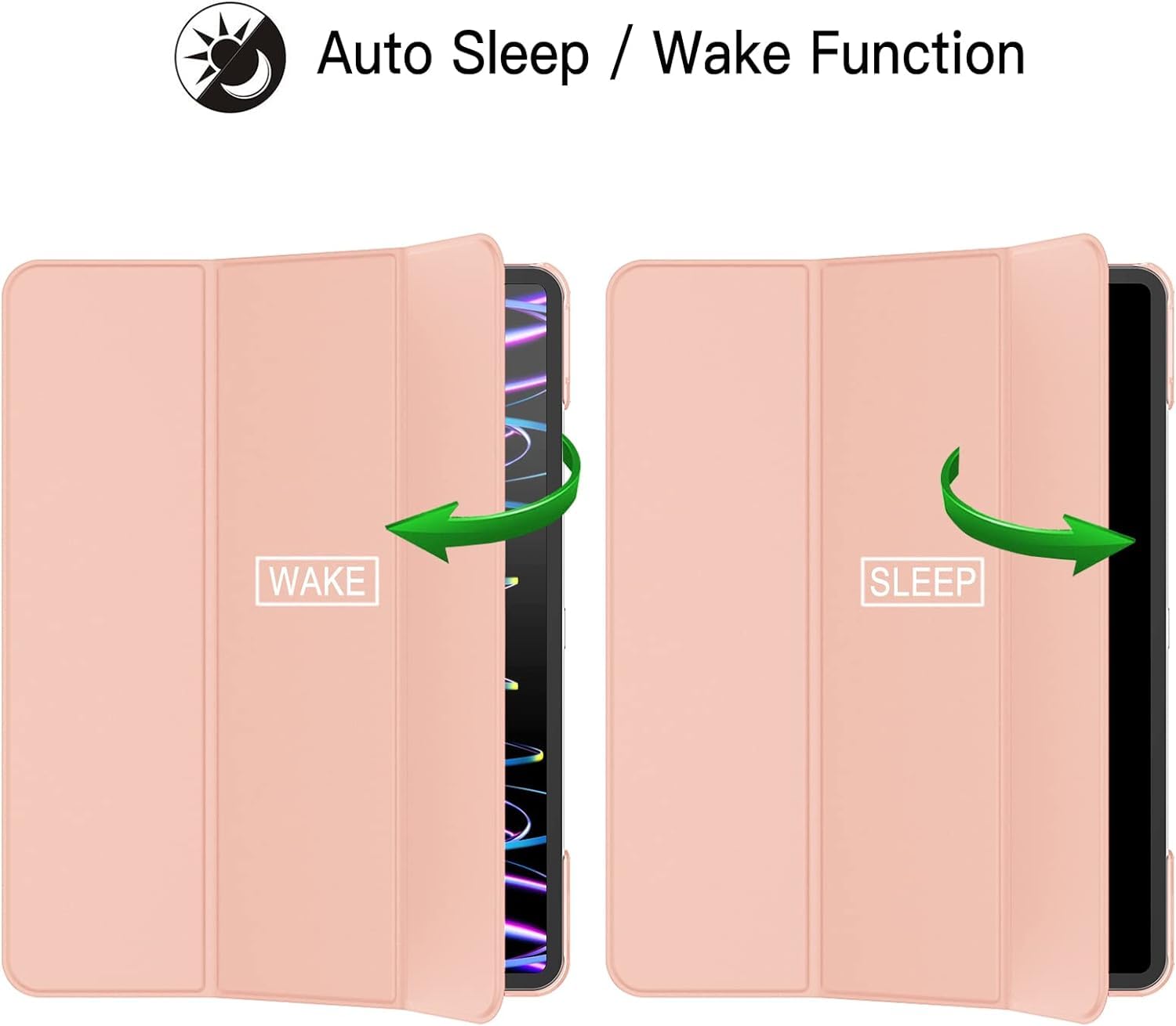 Selling United Case for iPad Pro 12.9-Inch (6th/5th Generation, 2022/2021 Model), Slim Stand Hard Back Shell Smart Cover with Auto Wake/Sleep