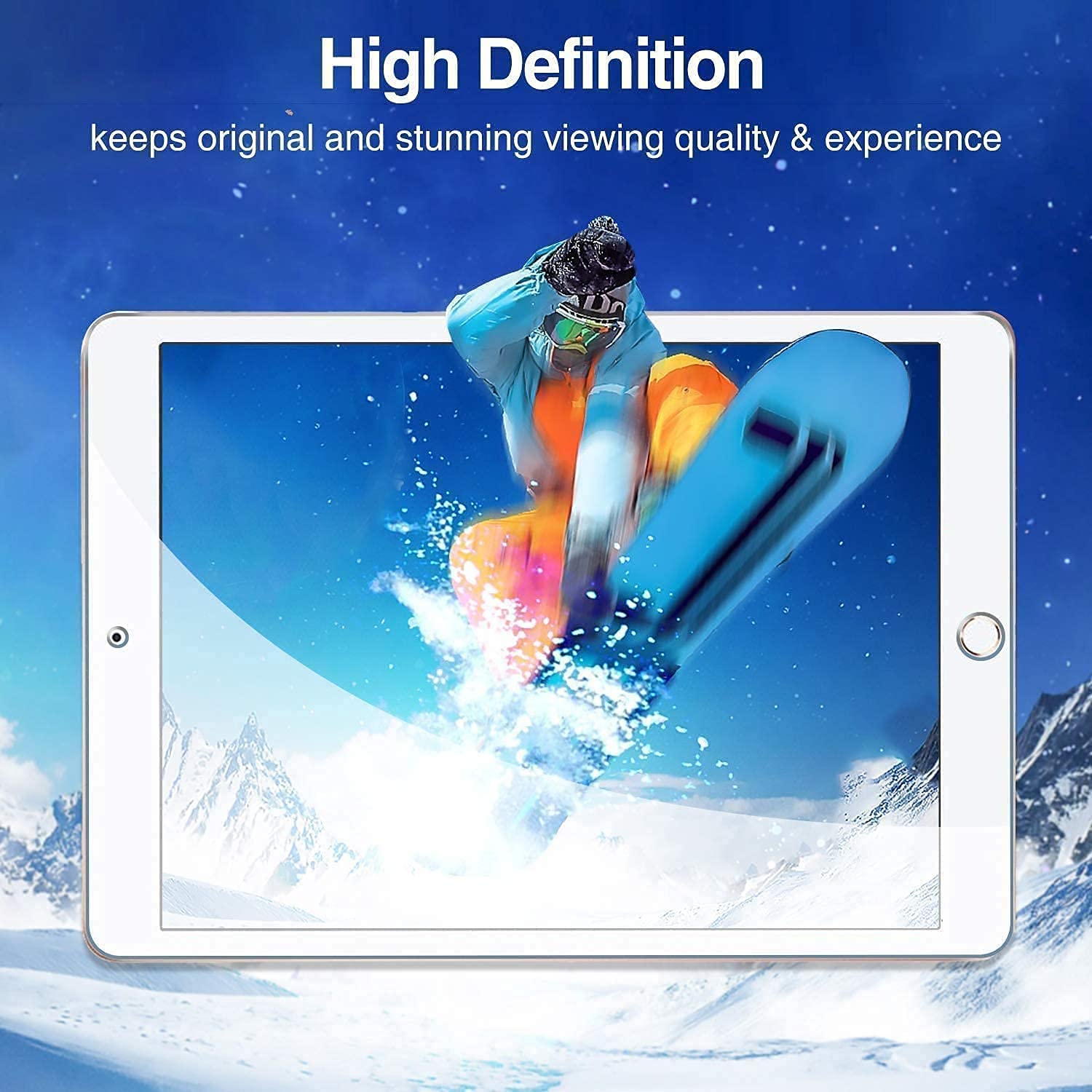 DIGITAL VANGUARD DISCOVERING POSSIBILITIES DV Screen Protector for iPad mini 5/4 (2019/2015 Model, 5th/4th Generation), Tempered Glass Film [2-Pack]