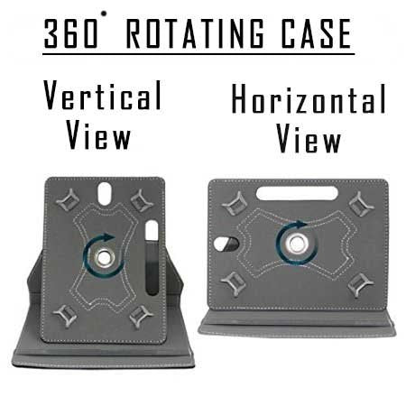 DV 10inch Tablet Case Cover - Universal Leather Stand Case Folio Cover Magic Leather 360° Rotating Case Fits for ALL 10" Inch & 10.1" Inch Android Tablets tab