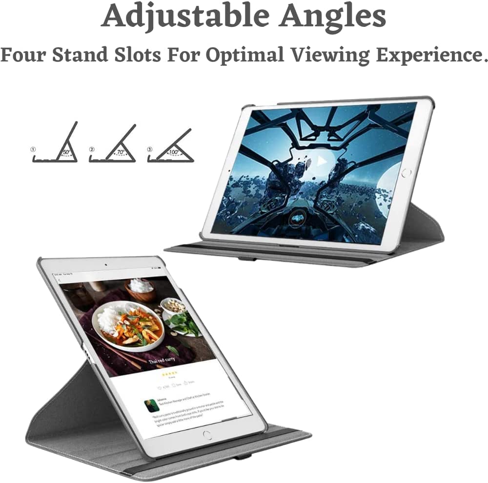 For iPad Pro 12.9 Case 4th 5th 6th Generation (2021/2020/2022 Model) 360 Leather Wallet Rotating Durable Protective Cover