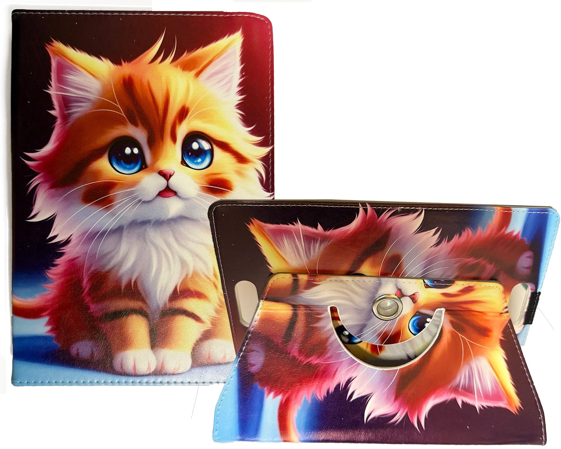 SU 10 inch Tablet Case - Universal Stand Case Folio Cover Magic Leather 360° Rotating Case Fits for ALL 10 Inch & 10.1in Inch Tablets + Stylus Pen