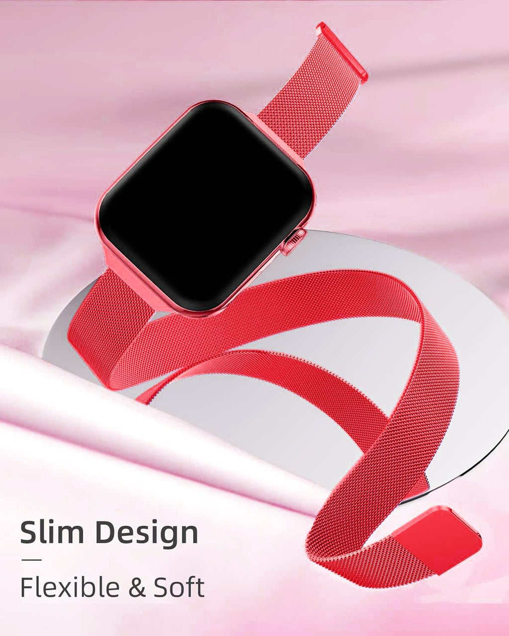 DV Milanese Strap Compatible with Apple Watch Straps 41mm 40mm 38mm Women Men, Dual Magnetic Adjustable Band for iWatch Series 8 7 6 5 4 3 2 1 SE, Fashion Metal Strap for Smart iWatch