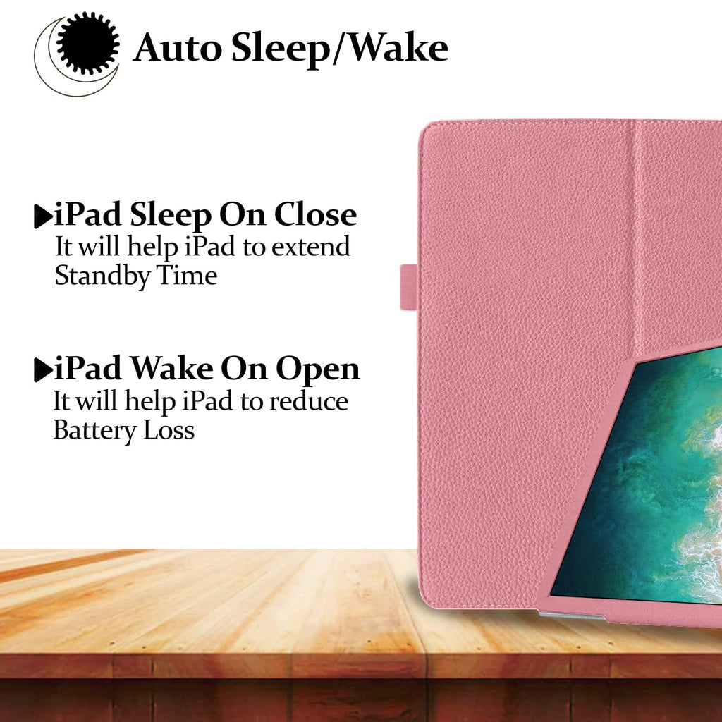 DV Smart Magnetic Stand Flip Case for 9.7'' iPad 6th 5th Generation, Magnetic Closure PU Leather Shockproof Cover, Pencil Holder, Fit Models A1954 / A1893 / A1823 / A1822 (2017/2018)