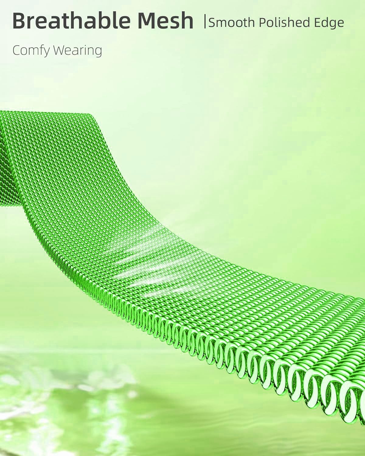 DV Milanese Strap Compatible with Apple Watch Straps 45mm 44mm 42mm Women Men, Magnetic Adjustable Band for iWatch Series 8 7 6 5 4 3 2 1 SE, Fashion Metal Strap for Smart iWatch (Green)