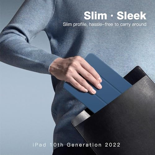 SU for A16 2025 11th / 10th Generation (2025/2022,11 inch/10.9 Inch), Slim Stand Hard PC Translucent Back Shell Smart Cover Case, Support Touch ID, Auto Wake/Sleep