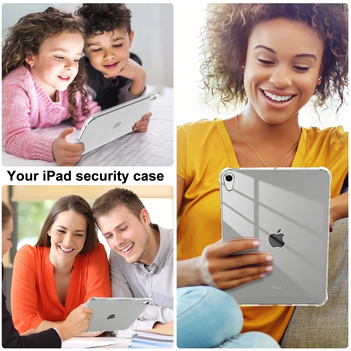 Case For Apple iPad Case Shockproof Crystal Thin Soft TPU Clear Bumper Cover