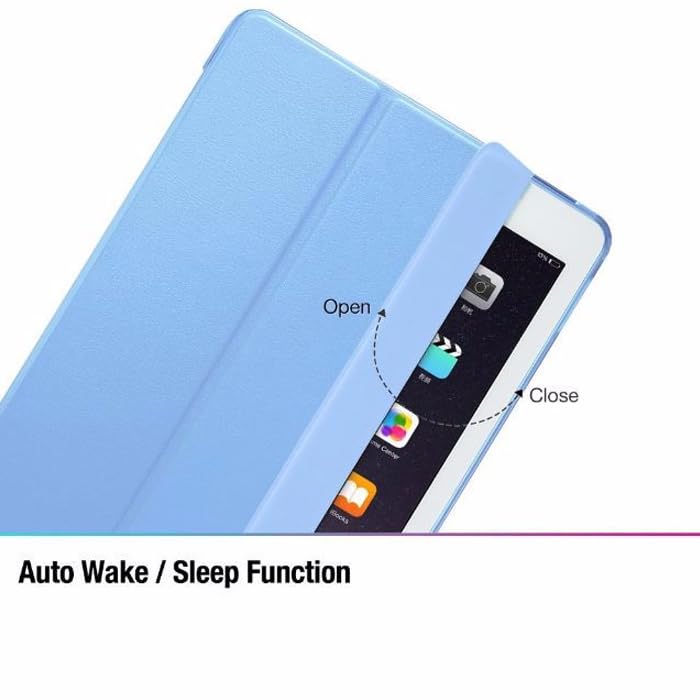 SU Case for iPad Pro 12.9 Case 2nd Generation 2017/1st Generation 2015(Model: A1584 A1652 A1670 A1671 A1821), Ultra Slim Lightweight Stand Smart Case with Translucent Frosted Back Cover