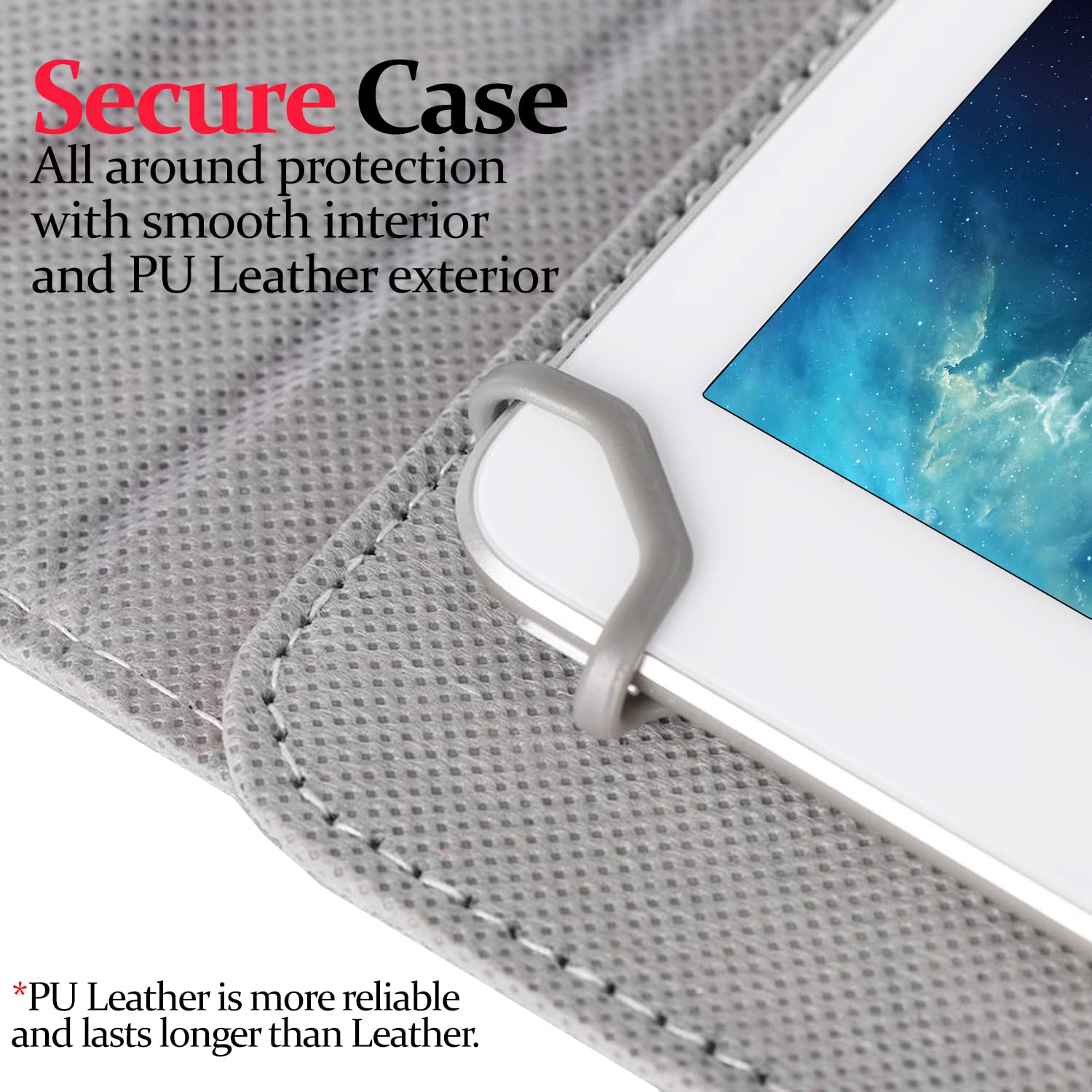 Universal 7 inch 360 Rotating Case Fits All 7 and 7.1 inches Android Tablets, Smooth Interior, PU Leather Exterior Supports Multiple Viewing Angles, Lightweight Folio Wallet Case Cover