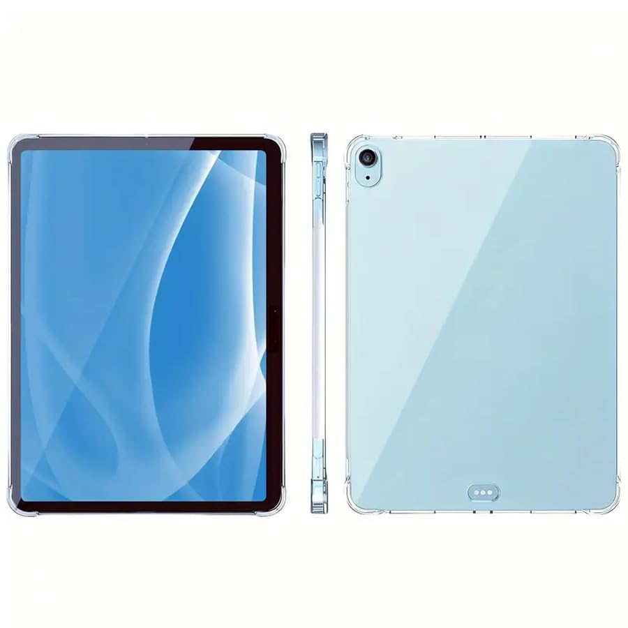 SU Case for iPad (A16) 11th Generation 11 Inch/ 10th Generation 10.9 Inch (Models: 2025/2022) Slim & Lightweight Soft TPU Anti-Scratch Back with Shockproof Impact Resistant Raised Edge Protection