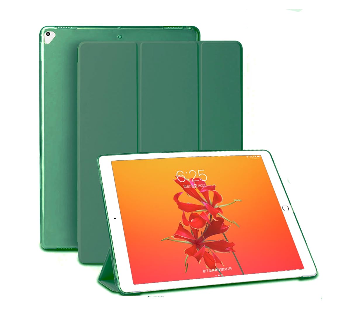 SU Case for iPad Pro 12.9 Case 2nd Generation 2017/1st Generation 2015(Model: A1584 A1652 A1670 A1671 A1821), Ultra Slim Lightweight Stand Smart Case with Translucent Frosted Back Cover