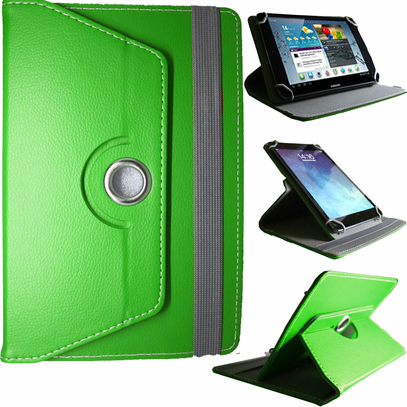 DV 10inch Tablet Case Cover - Universal Leather Stand Case Folio Cover Magic Leather 360° Rotating Case Fits for ALL 10" Inch & 10.1" Inch Android Tablets tab