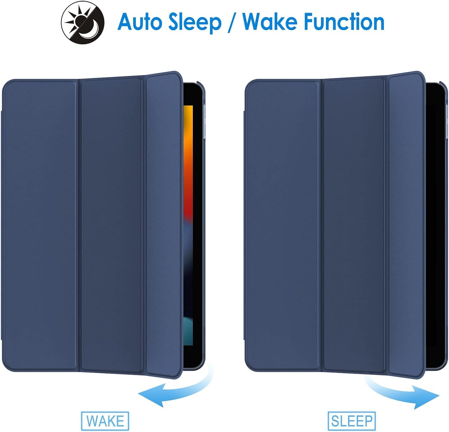 For Apple iPad 10.2 inch 9th/ 8th/ 7th Generation, Smart Magnetic Stand Case, Leather Cover with Magnetic Closure, Anti-Scratch and Lightweight Case (2021/2020/2019)