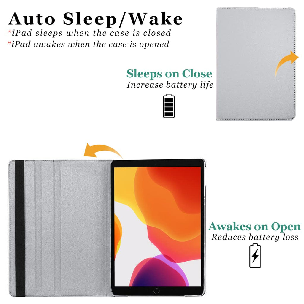 DV 360 Degree PU Leather Rotating Stand Swivel Case for iPad Mini 5 (A2126 / A2124 / A2133 / A2125), iPad Mini 4 (A1538 / A1550), Folio Cover, Hardback and Shockproof
