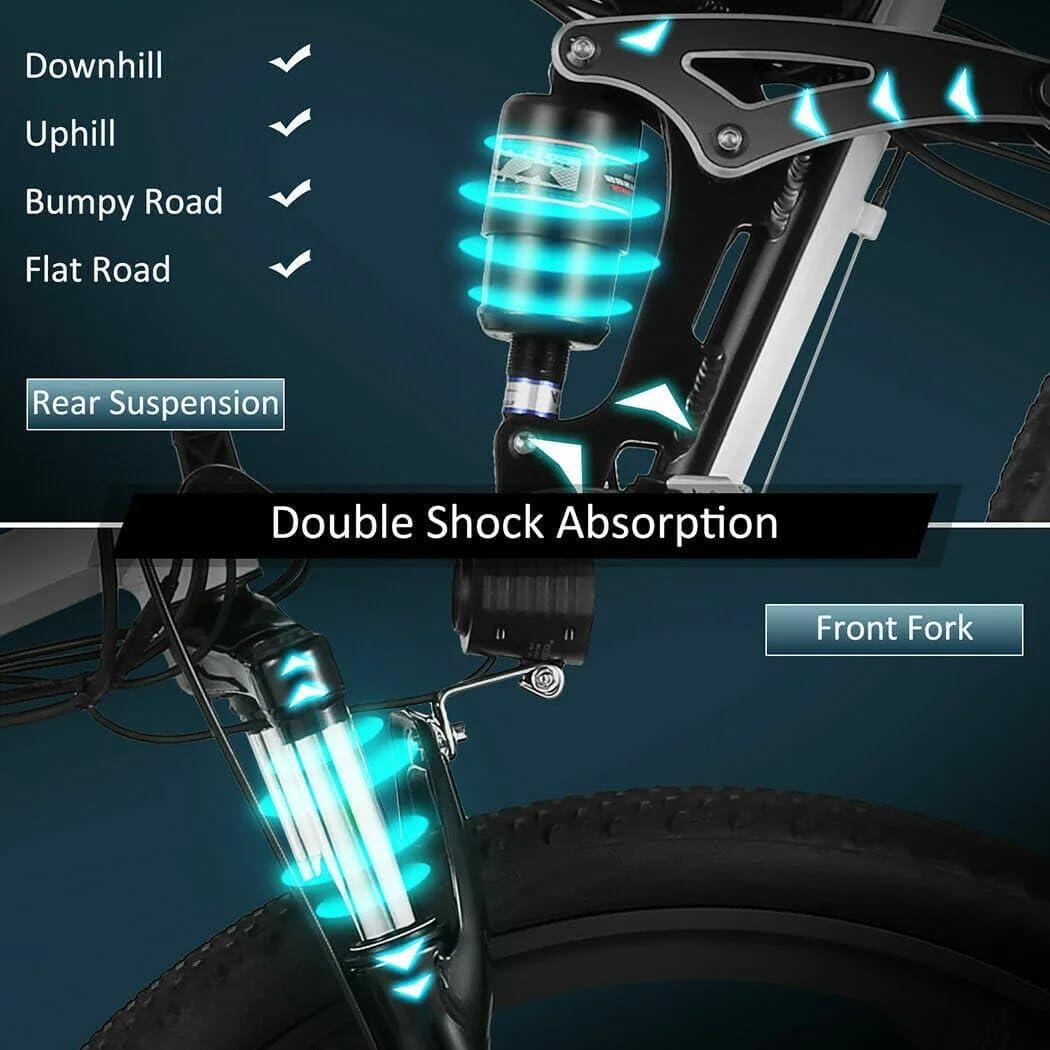 selling united 26inch Foldable Mountain Bike Dual Suspension Hardtail Bicycle Men Women Mountain Bike 21 Speed Drivetrain Lightweight Frame Sport Cycling Bike for Adult