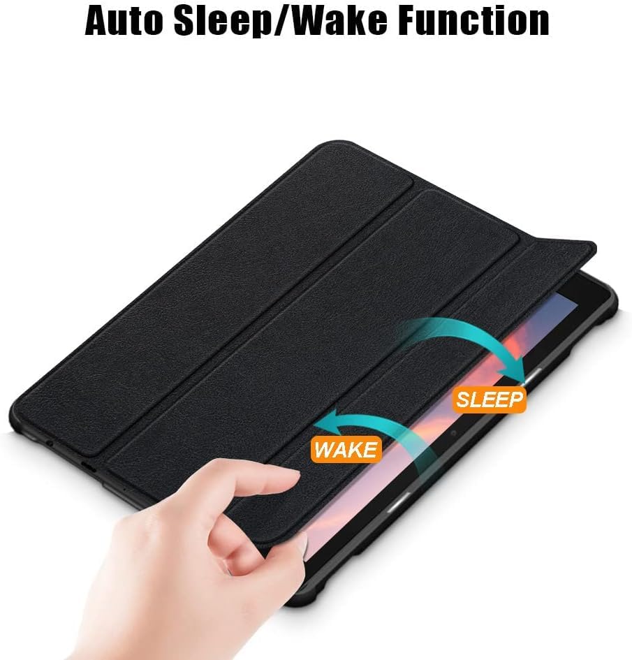 Hard Back Case for Amazon Fire HD 10 & 10 Plus Tablet, 25.4 cm, 13th/11th Generation 2023/2021, Tri-Fold Stand Cover with Auto Wake/Sleep