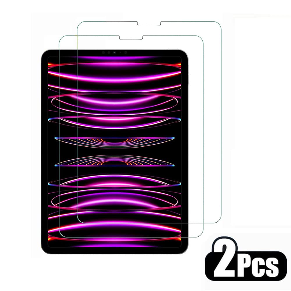 DIGITAL VANGUARD DISCOVERING POSSIBILITIES DV 2-Pack Screen Protector for iPad iPad Pro 11 11-Inch 2018,2020,2021,2022 Model Face ID Compatible, 9H Tempered Glass Film