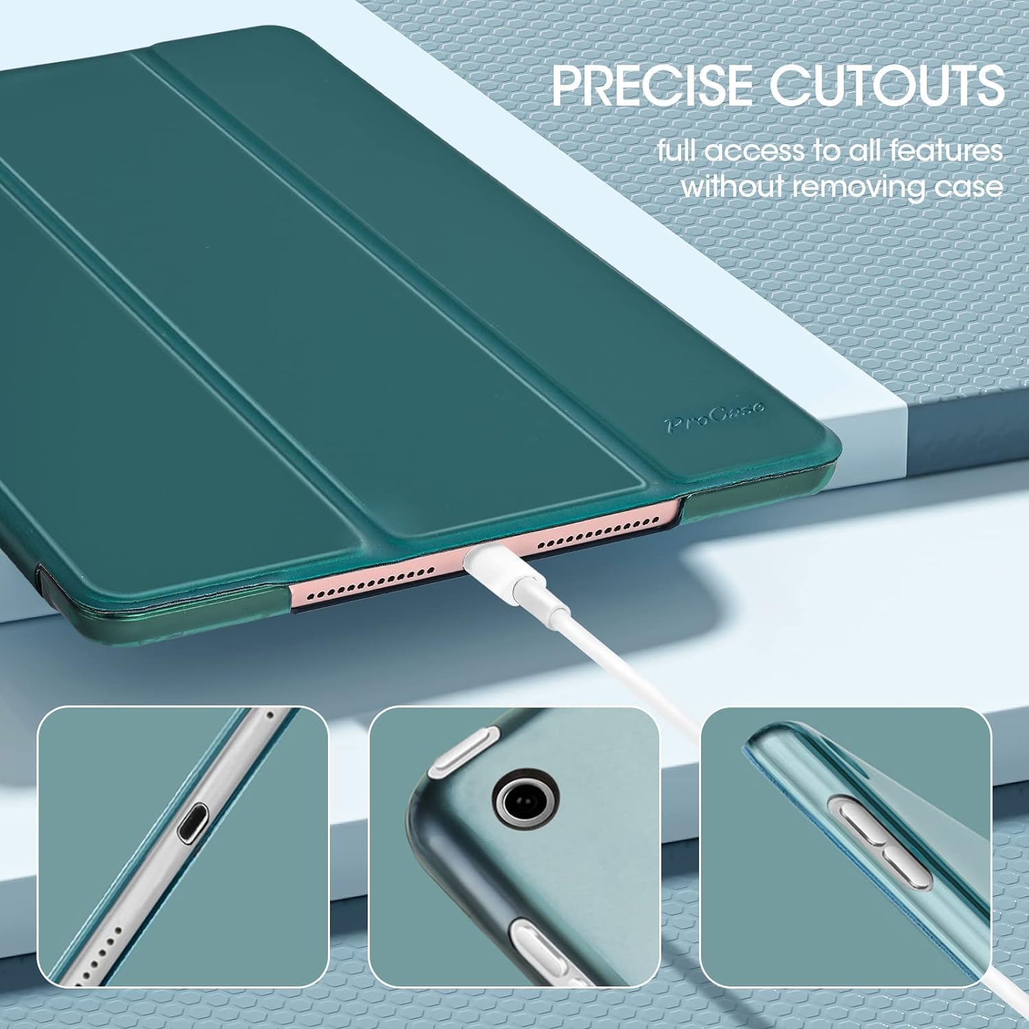 iPad 10.2 Case - Slim Hard Back Smart Cover for iPad 9th/8th/7th Generation