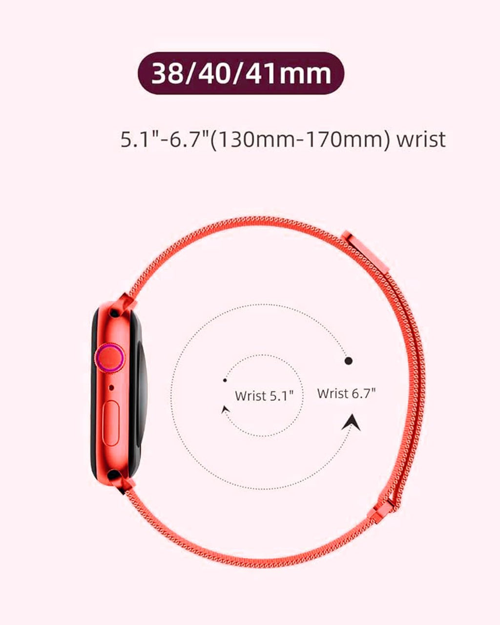 DV Milanese Strap Compatible with Apple Watch Straps 41mm 40mm 38mm Women Men, Dual Magnetic Adjustable Band for iWatch Series 8 7 6 5 4 3 2 1 SE, Fashion Metal Strap for Smart iWatch