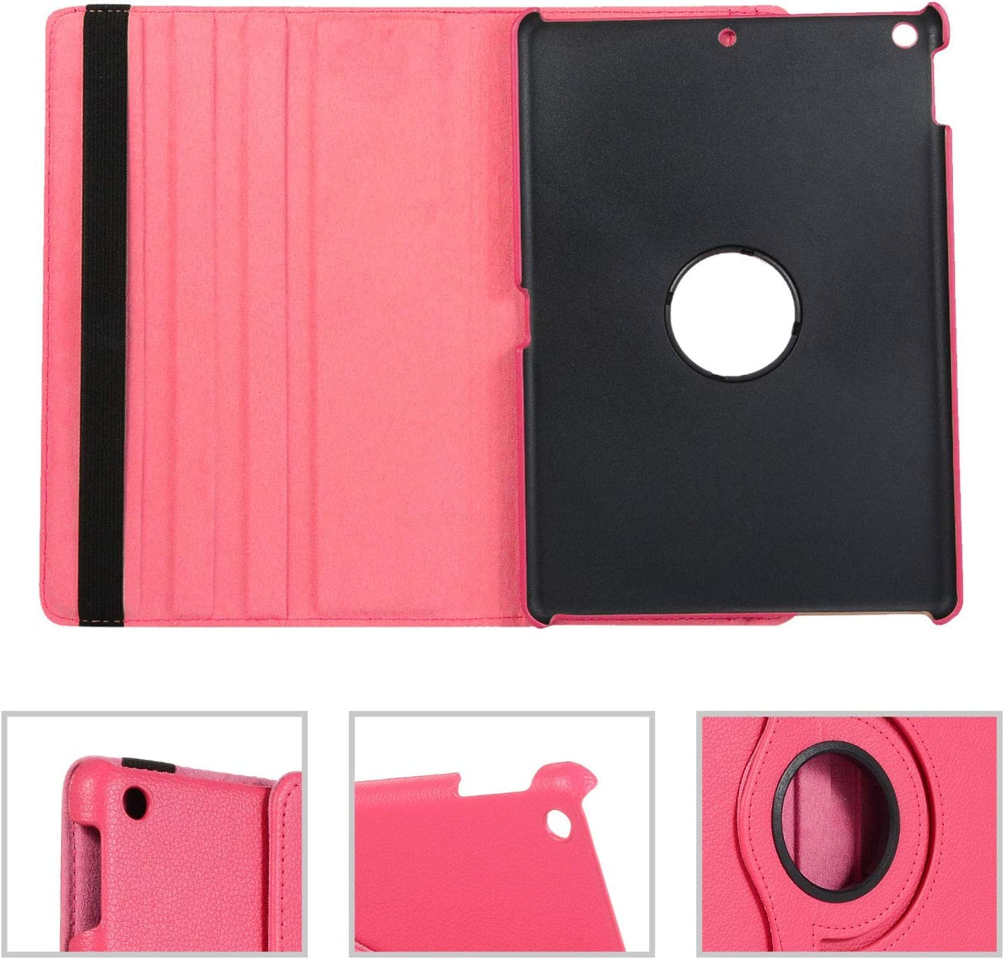 DV Rotating Case for iPad Pro 12.9 (2nd Gen) 2017 / iPad Pro 12.9 (1st Gen) 2015-360 Degree Rotating Stand Case with Smart Protective Cover Auto Sleep/Wake