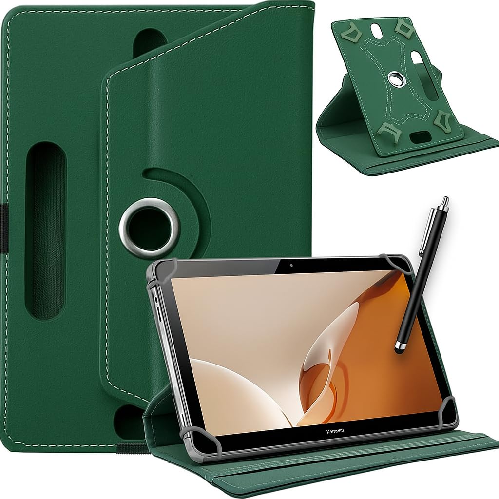 SU 10 inch Tablet Case - Universal Stand Case Folio Cover Magic Leather 360° Rotating Case Fits for ALL 10 Inch & 10.1in Inch Tablets + Stylus Pen