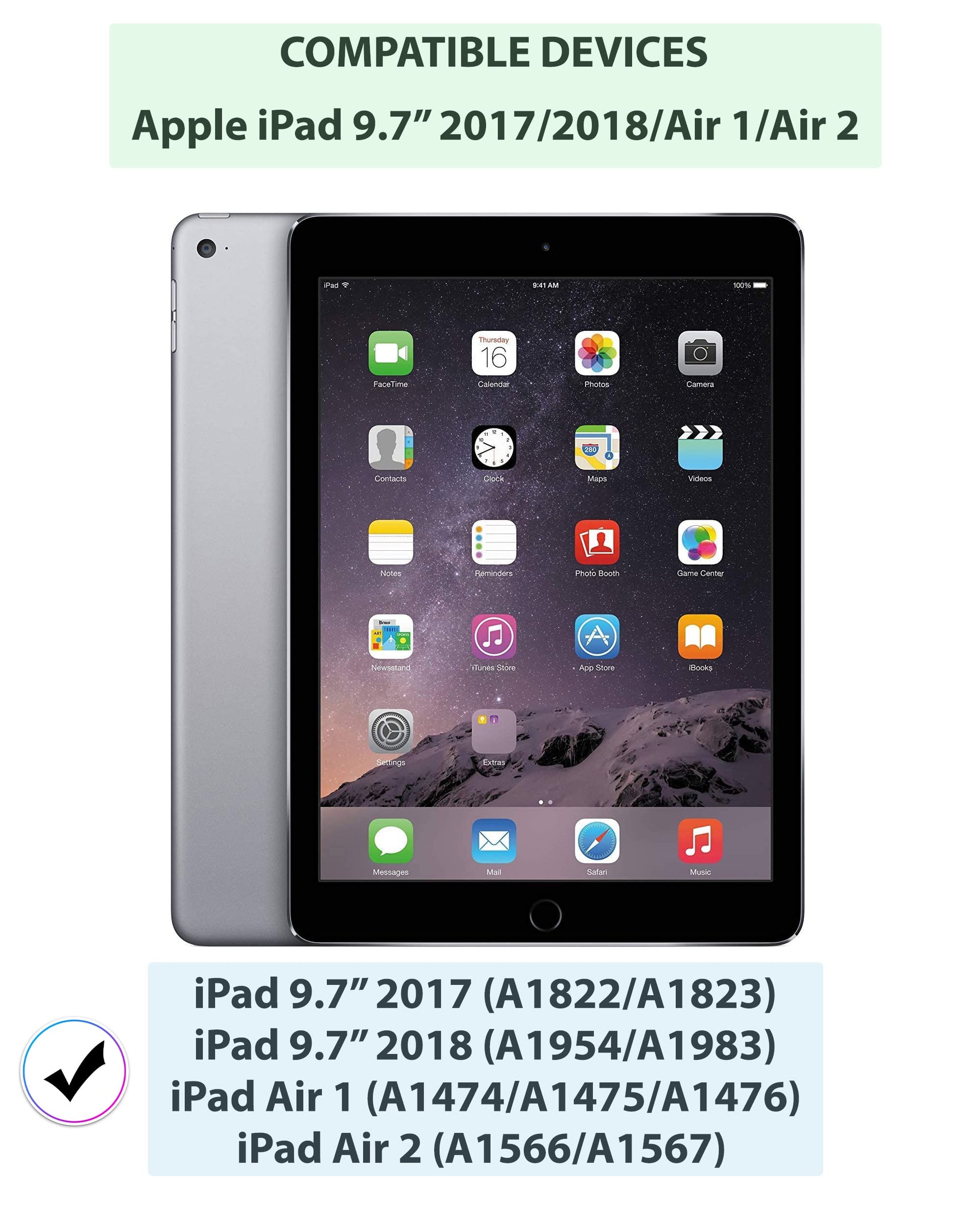 PURE HITECH Apple iPad 9.7 Inch (6th Generation 2018 / 5th Gen 2017 / Air 1 2013 / Air 2 2014) Bumper Case - Silicone Gel Transparent Soft Back Shell Cover, Slim Lightweight Clear