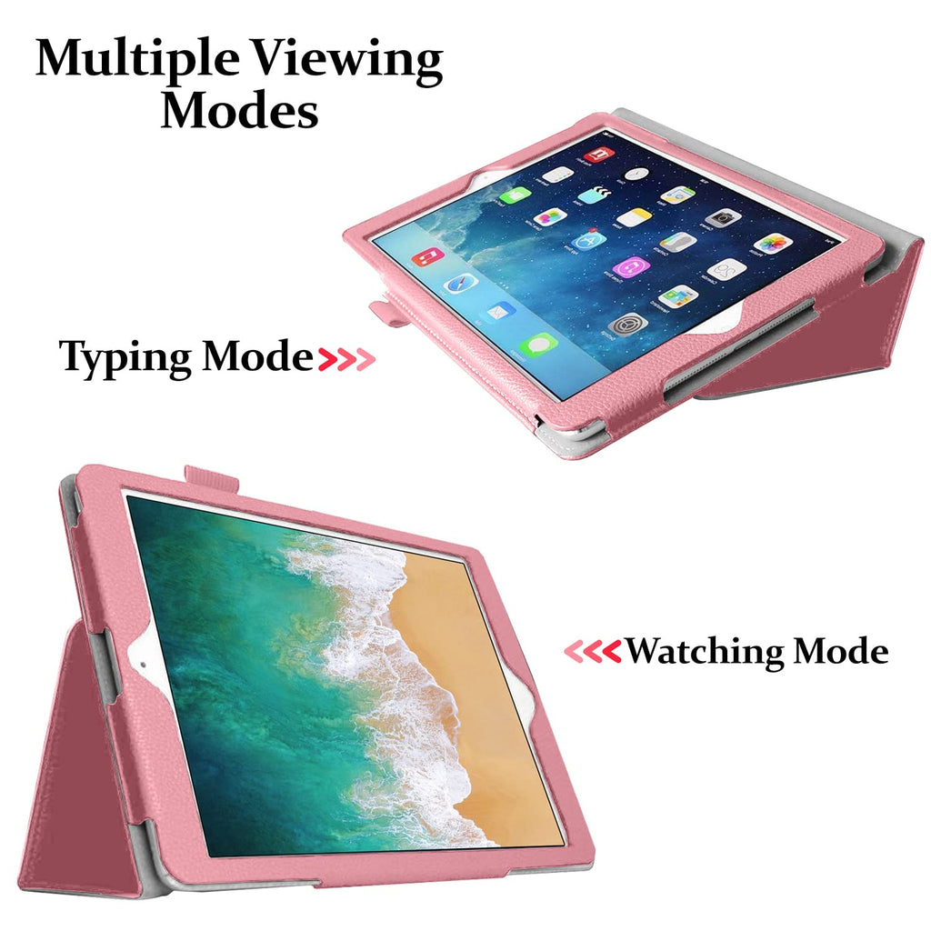 DV Smart Magnetic Stand Flip Case for 9.7'' iPad 6th 5th Generation, Magnetic Closure PU Leather Shockproof Cover, Pencil Holder, Fit Models A1954 / A1893 / A1823 / A1822 (2017/2018)