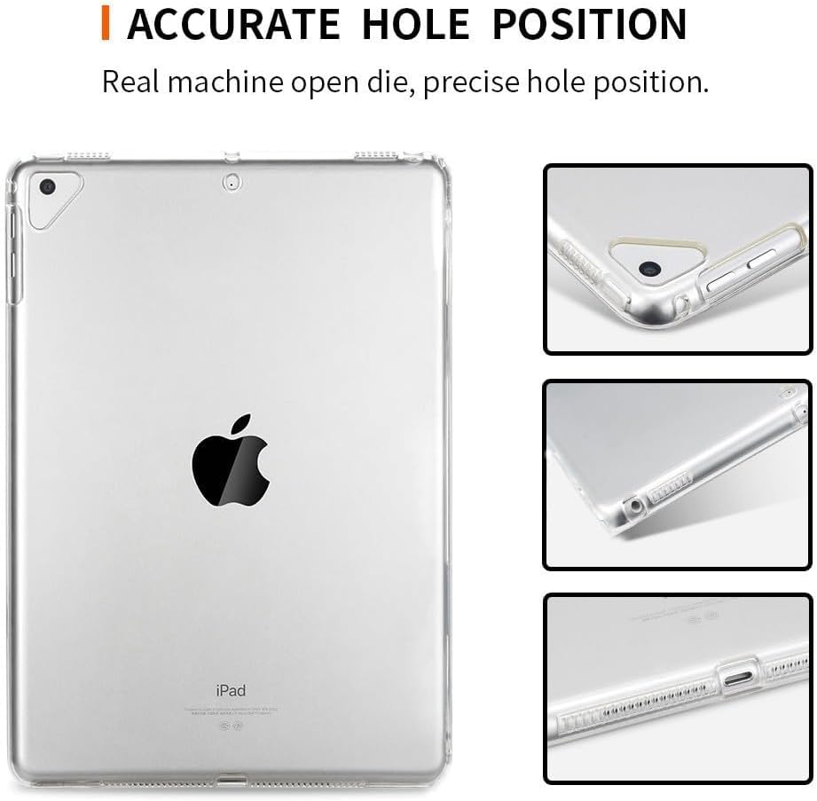 Clear Silicone Case for 2015/2017 iPad Pro 12.9 inches, Transparent, Flexible, Soft TPU Cover