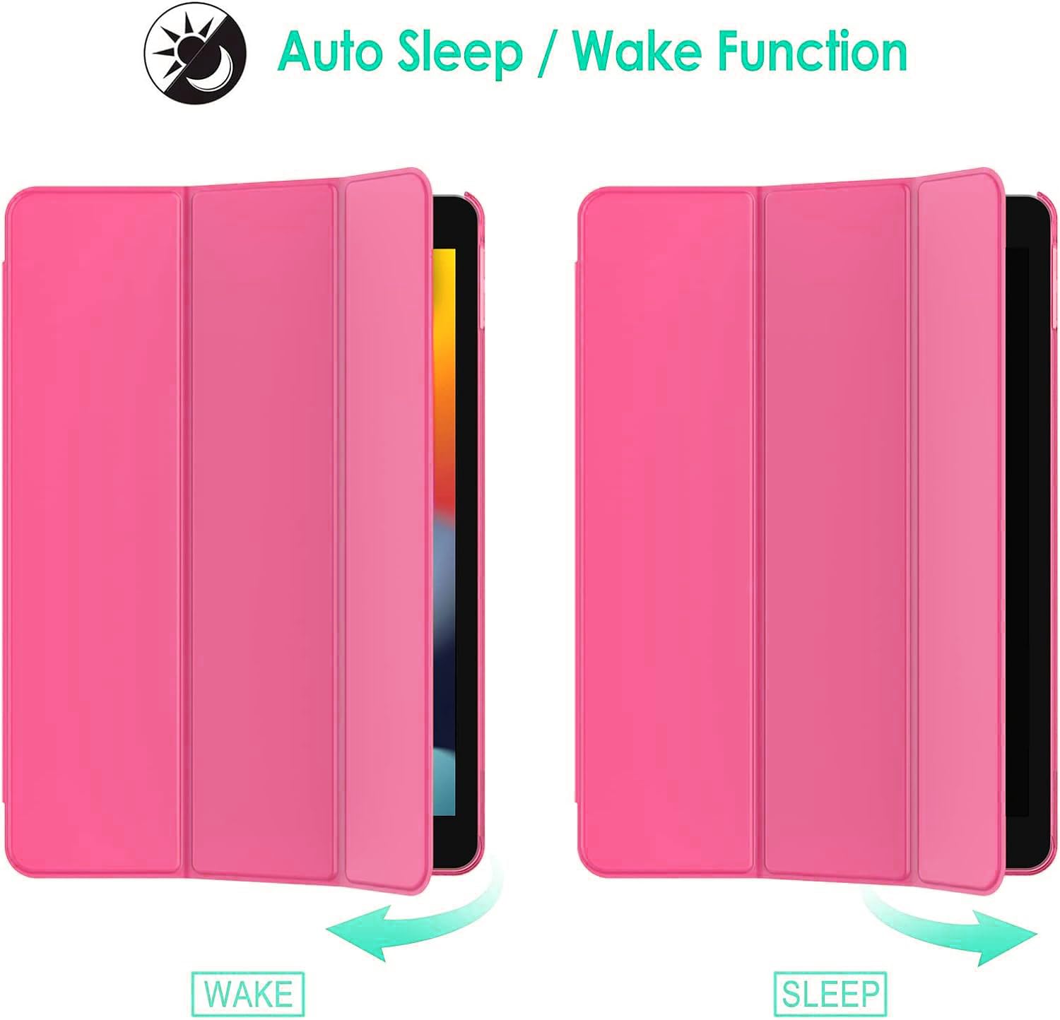 For Apple iPad 10.2 inch 9th/ 8th/ 7th Generation, Smart Magnetic Stand Case, Leather Cover with Magnetic Closure, Anti-Scratch and Lightweight Case (2021/2020/2019)