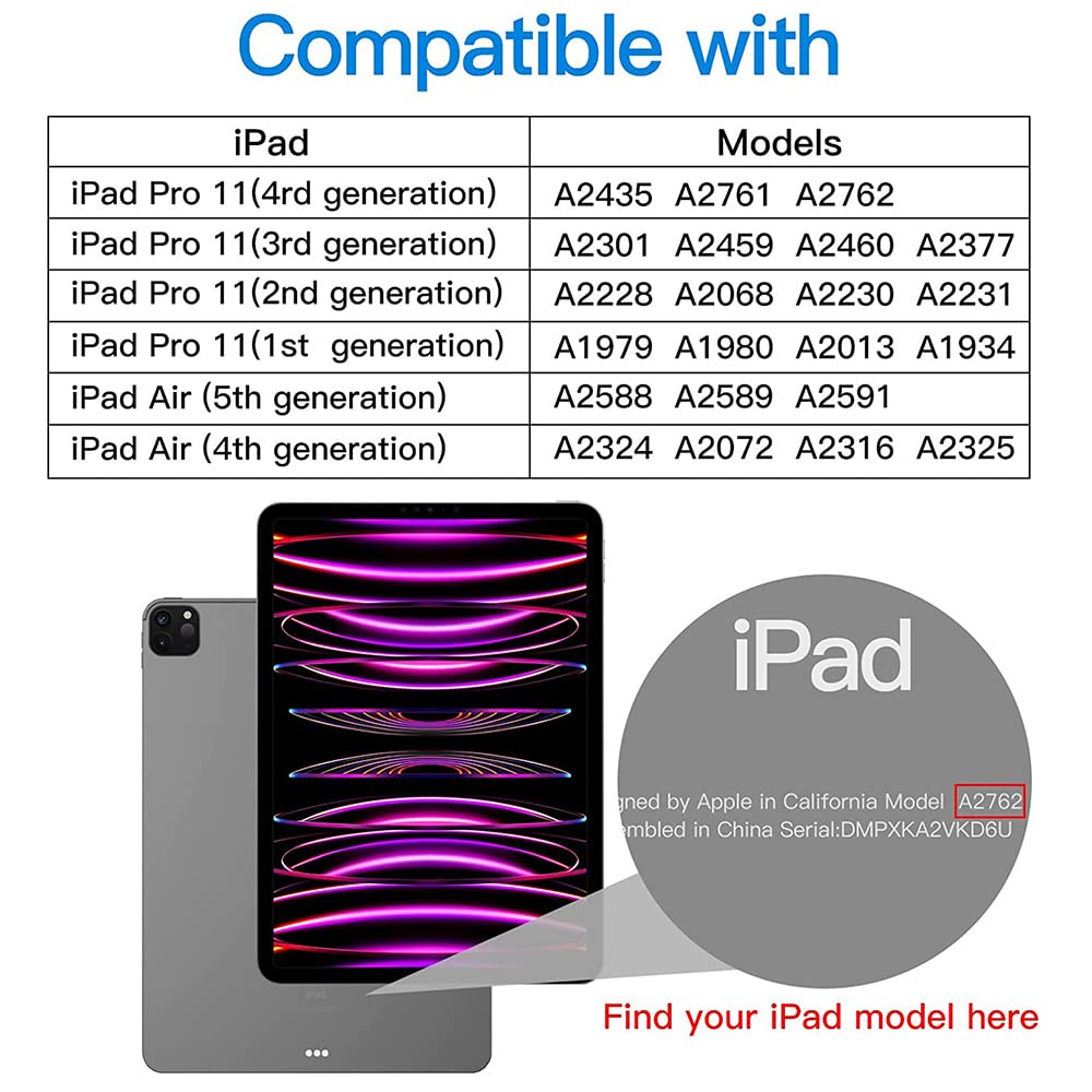 DIGITAL VANGUARD DISCOVERING POSSIBILITIES DV 2-Pack Screen Protector for iPad iPad Pro 11 11-Inch 2018,2020,2021,2022 Model Face ID Compatible, 9H Tempered Glass Film